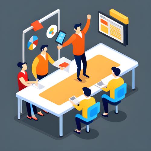 Trabajadores contentos y jugando trabajadores contentos y jugando